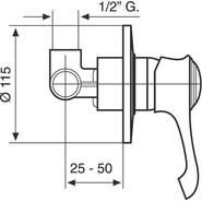 Смеситель для душа Emmevi Tiffany BR6009, бронза - фото 2
