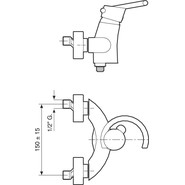 Смеситель для душа Emmevi Twist SC6602, хром матовый - фото 2