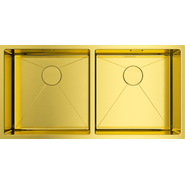 Кухонная мойка Omoikiri Taki 86-2-U/IF LG (4993792) 1,2 мм, светлое золото, Цвет производителя: светлое золото - фото 