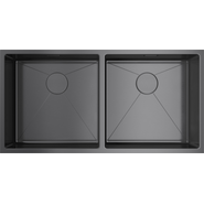 Кухонная мойка Omoikiri Taki 86-2-U/IF GM (4993793) 1,2 мм, вороненая сталь, Цвет производителя: вороненая сталь - фото 