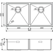 Кухонная мойка Omoikiri Taki 86-2-U/IF GM (4993793) 1,2 мм, вороненая сталь, Цвет производителя: вороненая сталь - фото 2