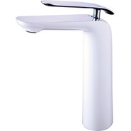 Смеситель для раковины высокий Lemark Melange LM4909CW, хром/белый - фото 