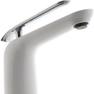 Смеситель для раковины высокий Lemark Melange LM4909CW, хром/белый - фото 2