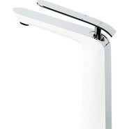 Смеситель для раковины высокий Lemark Melange LM4909CW, хром/белый - фото 5