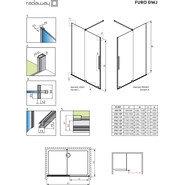 Душевая дверь Radaway Furo Black DWJ 110 см 10107572-54-01R (стекло 8 мм), черный/прозрачное - фото 4