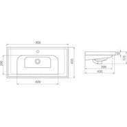 Тумба напольная с раковиной Opadiris Палермо 90 см, белый - фото 6