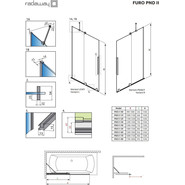 Шторка для ванны Radaway Furo Gold PND II 120 см 10109638-09-01L (стекло 8 мм), золото/прозрачное - фото 4
