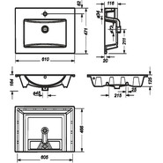 Раковина врезная Sanita Luxe QUADRO 60 см WB.FN/Quadro/60-C/WHT.G/S1 - фото 6