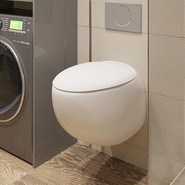 Унитаз подвесной Sanita Luxe Ringo WC.WH/Ringo/DM.Rim/WHT.G/S1 с крышкой микролифт - фото 6