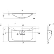 Раковина врезная на столешницу Акватон Шерилл 85 см 1A71443KSH010 - фото 4