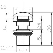 Донный клапан Bronze de Luxe 21971BR, бронза - фото 3