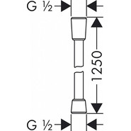 Душевой шланг Hansgrohe Comfortflex 1250 мм 28167000 - фото 2