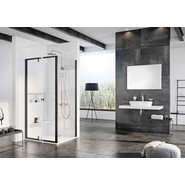 Душевое ограждение Ravak Pivot PDOP1+PPS 90х90 см, чёрный/прозрачное - фото 2