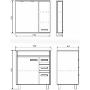 Зеркало-шкаф Comforty Марио 75 см, сосна лоредо - фото 5