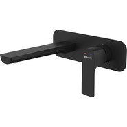 Смеситель для раковины настенный Lemark Ursus LM7226BL, черный - фото 