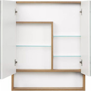 Зеркало-шкаф Акватон Сканди 70 см 1A252202SDZ90, белый/дуб рустикальный - фото 2