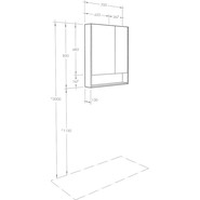 Зеркало-шкаф Акватон Сканди 70 см 1A252202SDZ90, белый/дуб рустикальный - фото 6