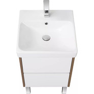 Тумба подвесная с раковиной Акватон Сканди 45 см 1A2516K0SDZ90, белый/дуб рустикальный - фото 6