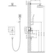 Душевая система для душа Timo Torne SX-4319/03SM, черный - фото 6