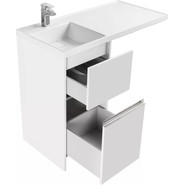 Тумба напольная с раковиной-столешницей Акватон Лондри 105 см 1A2360K0LH010 (раковина слева) - фото 2