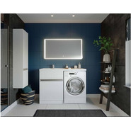 Тумба напольная с раковиной-столешницей Акватон Лондри 120 см 1A2359K1LH010 (раковина слева) - фото 2