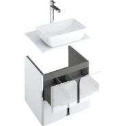 Тумба подвесная со столешницей Ravak Balance 600 X000001367, белый/графит - фото 3