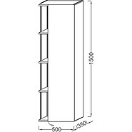 Пенал подвесной Jacob Delafon Terrace 50 см R EB1179D-G1C, белый/дерево - фото 4