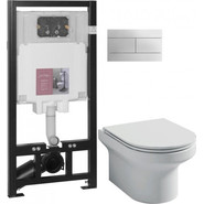 Инсталляция с подвесным безободковым унитазом Jacob Delafon Elite E21742RU-00 - фото 