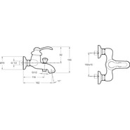 Смеситель для ванны Jacob Delafon Fairfax E71090-CP - фото 3