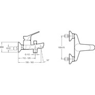 Набор смесителей 3 в 1 для ванны с коротким изливом Jacob Delafon Brive E78121-CP - фото 4
