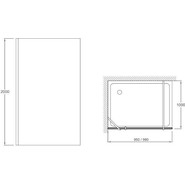 Душевая перегородка Jacob Delafon Contra 100 см E22W100-GA (стекло 8 мм), хром/прозрачное - фото 2