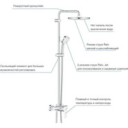Душевая стойка Grohe Tempesta Cosmopolitan System 250 26673000 - фото 6