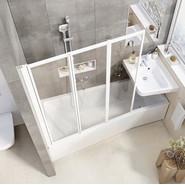 Шторка для ванны Ravak Supernova VS3 130 см 795V010041 белый/rain - фото 