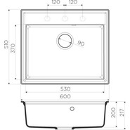 Кухонная мойка Omoikiri Daisen 60-BL 4993622, чёрный, Цвет производителя: чёрный - фото 2