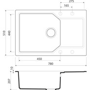 Кухонная мойка Omoikiri Yonaka 78-LB-GR 4993339, leningrad grey, Цвет производителя: Leningrad Grey - фото 4