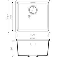 Кухонная мойка Omoikiri Kata 44-U-GR 4993404, leningrad grey, Цвет производителя: Leningrad Grey - фото 2