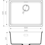 Кухонная мойка Omoikiri Kata 54-U-PA 4993407, пастила, Цвет производителя: пастила - фото 2