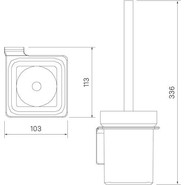 Ёршик для унитаза Iddis Slide SLIGMG0i47, цвет графитовый - фото 4