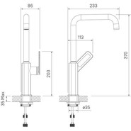 Смеситель для кухни Iddis Slide SLIWT00i05, белый матовый - фото 5
