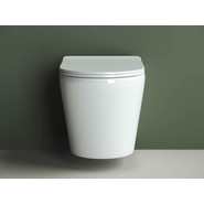 Унитаз подвесной безободковый Ceramicanova Highlight CN1804 с тонкой крышкой микролифт - фото 2