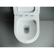 Унитаз подвесной безободковый Ceramicanova Mono Rimless CN1905 с тонкой крышкой микролифт - фото 5