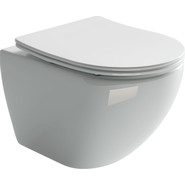 Унитаз подвесной безободковый Ceramicanova Metropol Rimless CN4002 с тонкой крышкой микролифт, Цвет производителя: белый - фото 