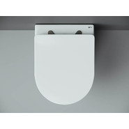 Унитаз подвесной безободковый Ceramicanova Metropol Rimless CN4002 с тонкой крышкой микролифт, Цвет производителя: белый - фото 4