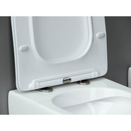 Унитаз подвесной безободковый Ceramicanova Metropol Rimless CN4002 с тонкой крышкой микролифт, Цвет производителя: белый - фото 6