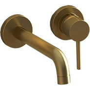 Смеситель для раковины настенный Paini Cox 78PJ208, золото матовое - фото 