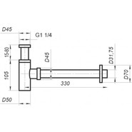 Сифон для умывальника BelBagno BB-SMT2-01 - фото 2