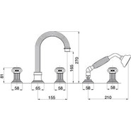 Смеситель для ванны Cezares APHRODITE-BVD-01-M, Цвет производителя: хром - фото 3