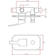 Смеситель для ванны Cezares LEGEND-VDIM-02, бронза, Цвет производителя: бронза - фото 2