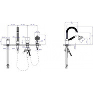 Смеситель для ванны Cezares OLIMP-BVDM-03/24-L, золото, Цвет производителя: золото - фото 2