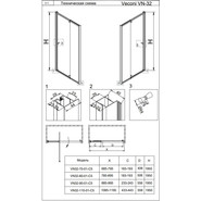 Душевая дверь Veconi Vianno 90 см VN32-90-01-C5, хром/прозрачное - фото 5
